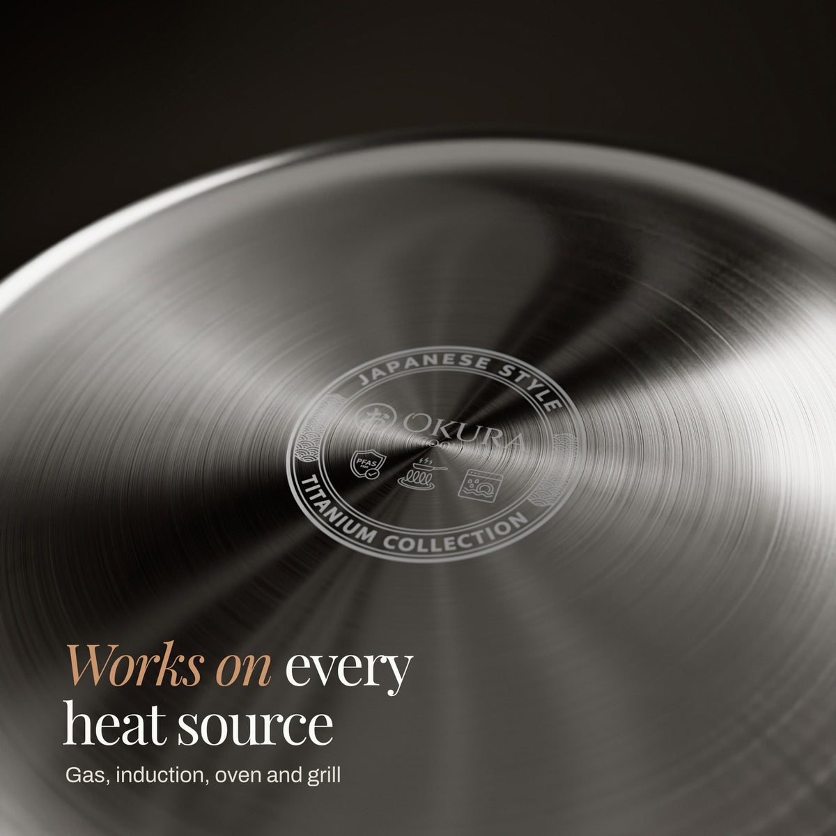 Works on every heat source: gas, induction, oven and grill