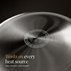 Works on every heat source: gas, induction, oven and grill