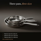 Everything in the 3-piece titanium pan set
