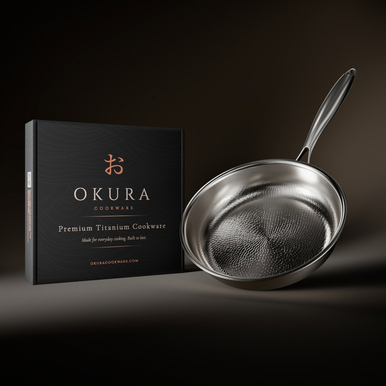 おOKURA COOKWARE Premium Titanium フライパン Hammered Titanium Pan – Okura Cookware