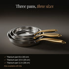 Everything in the 3-piece titanium pan set