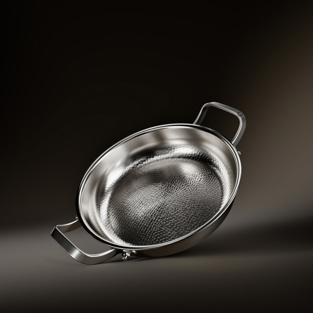 Okura titanium pan with two handles