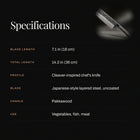 Japanese-Style Chef’s Knife specifications