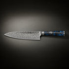 Japanese-Style Hammered Chef’s Knife, full side profile