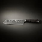 Japanese-Style Hammered Santoku Knife, full side profile
