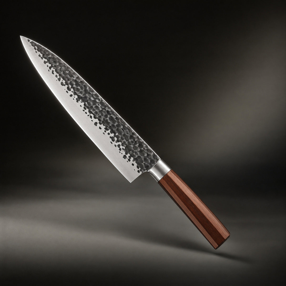Japanese-Style Hammered Stainless Steel Chef’s Knife