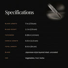 Japanese-Style Santoku Knife specifications