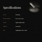 Kiritsuke Knife specifications