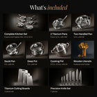 What's included in the bundle, with each item and its size