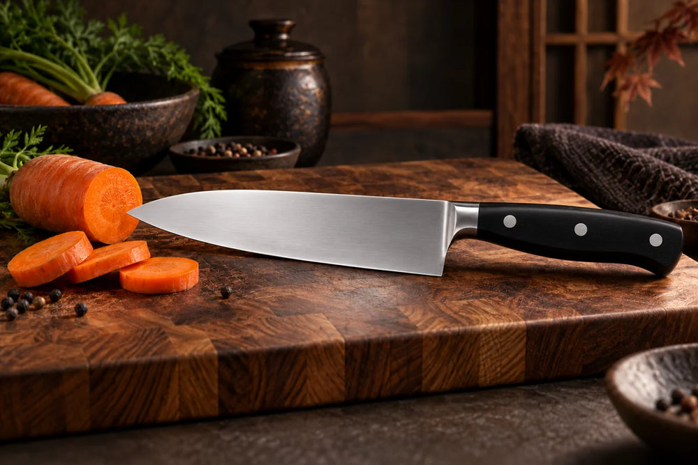 Classic smooth-bladed European chef knife