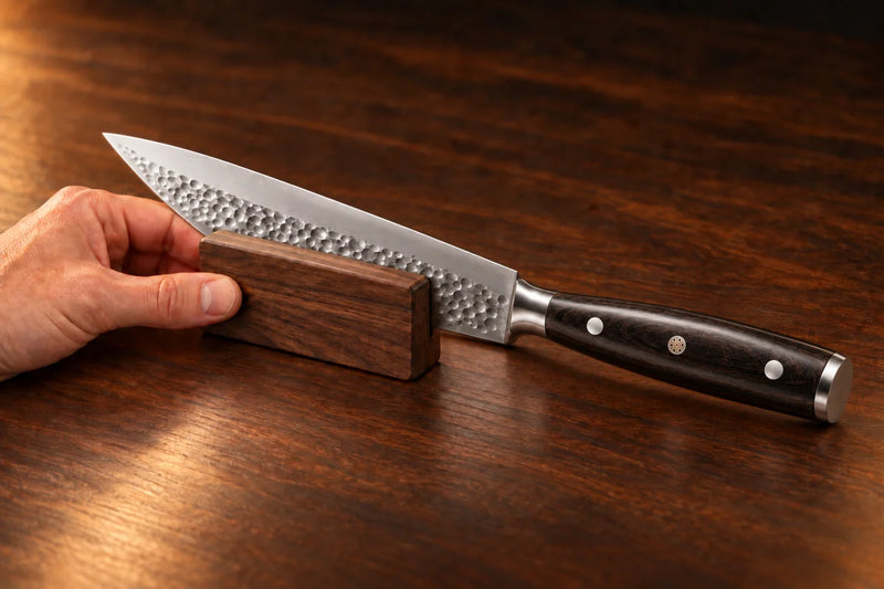 Okura knife sharpening illustration — step-secure