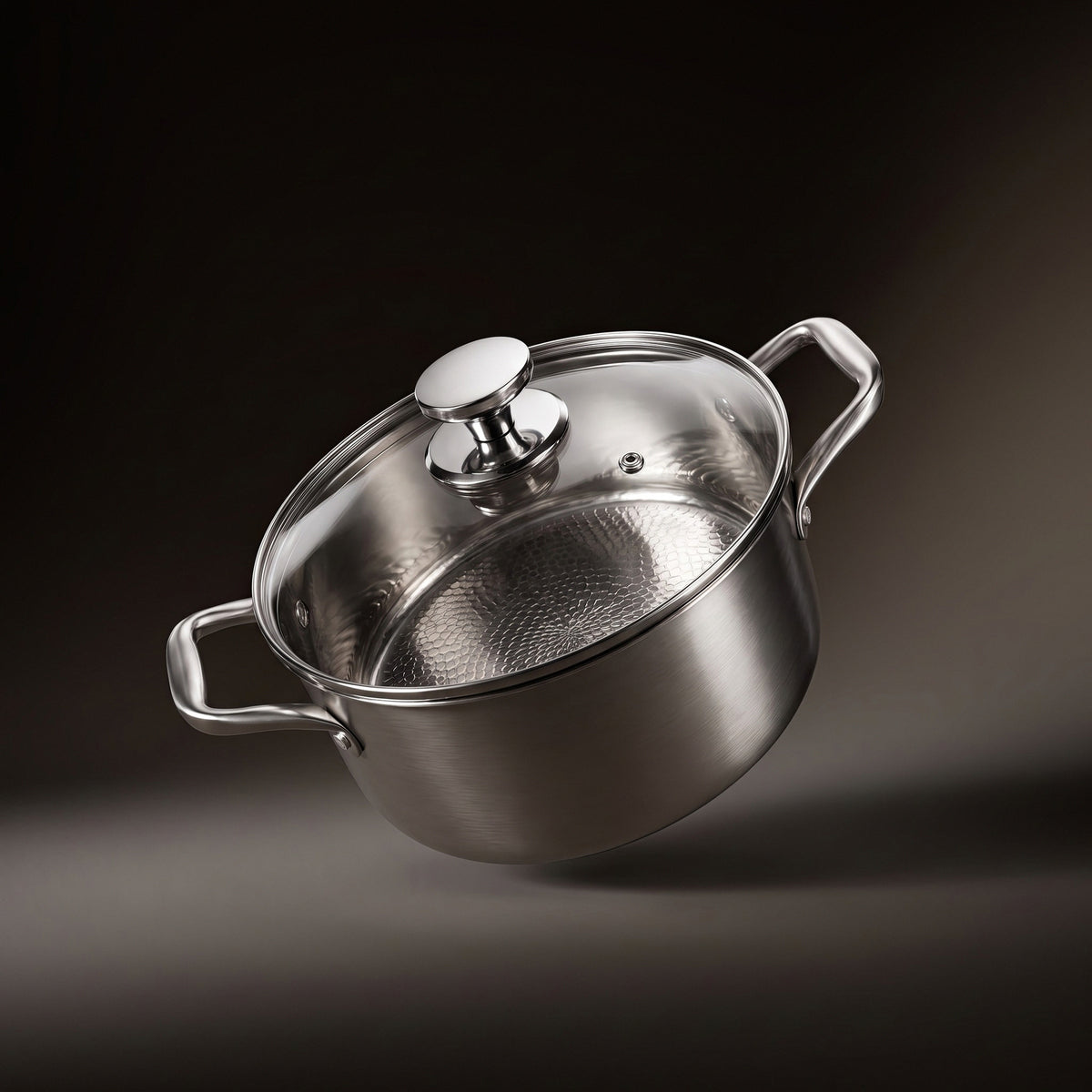Okura titanium cooking pot with glass lid