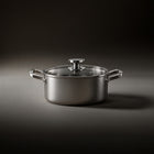 Side view of the Okura titanium cooking pot with lid