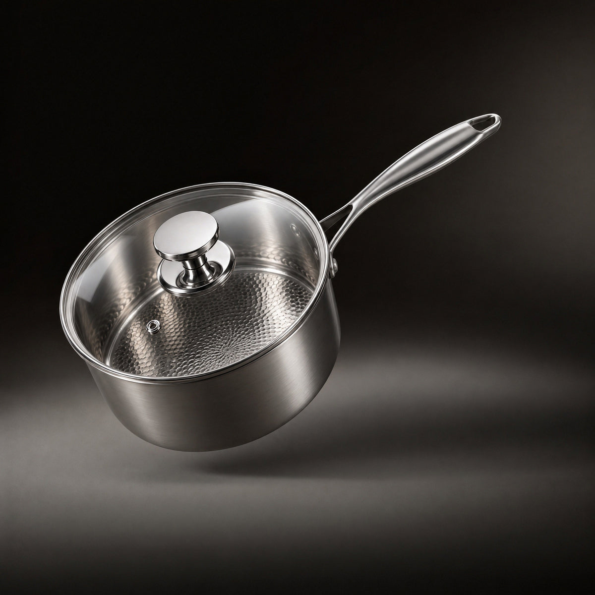 Okura titanium saucepan with glass lid
