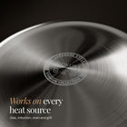 Works on every heat source: gas, induction, oven and grill