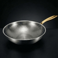 Hand-Hammered Titanium Wok Pan with Flat Base | Limited Edition