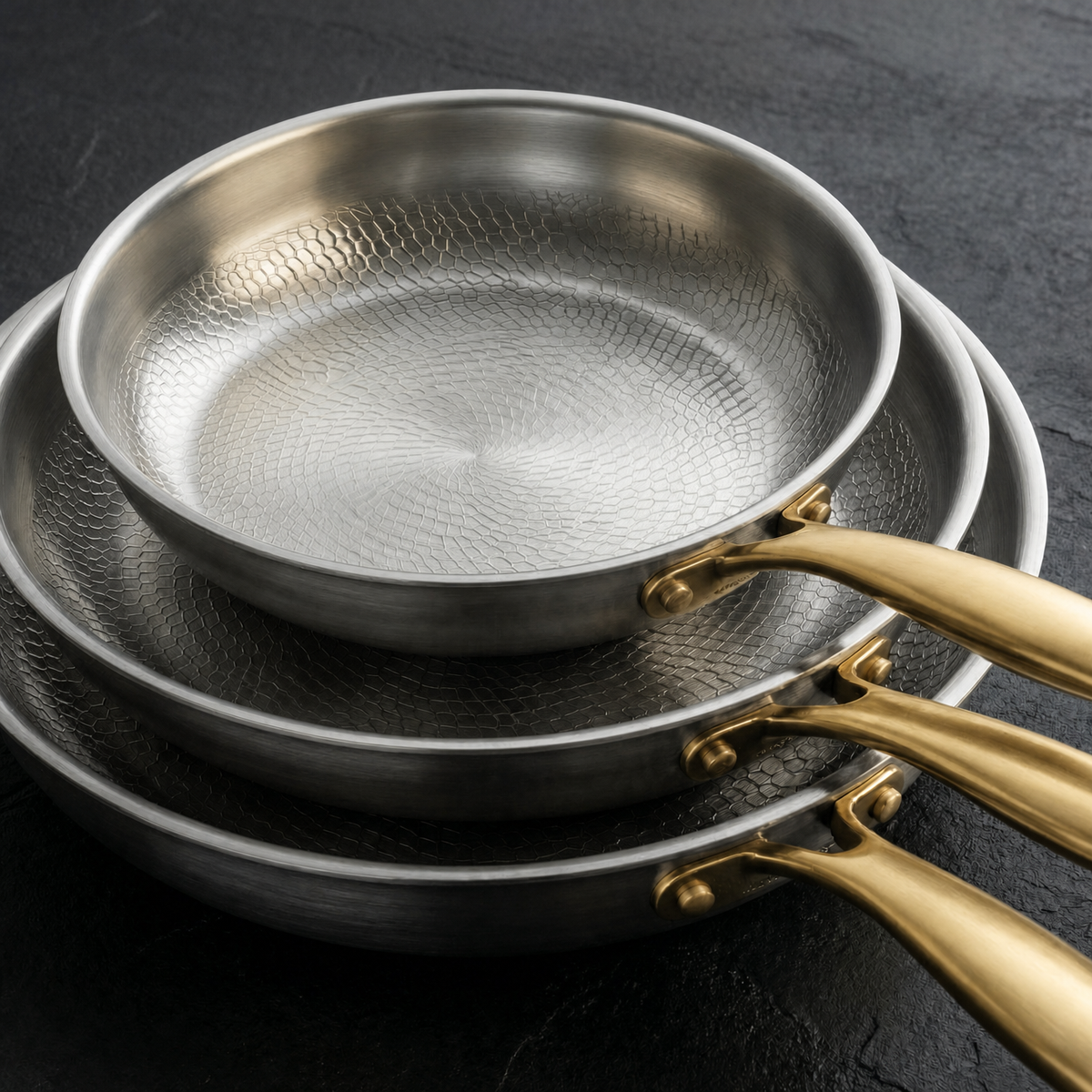 Hand-Hammered Titanium Pan - 3-piece set I Limited Edition