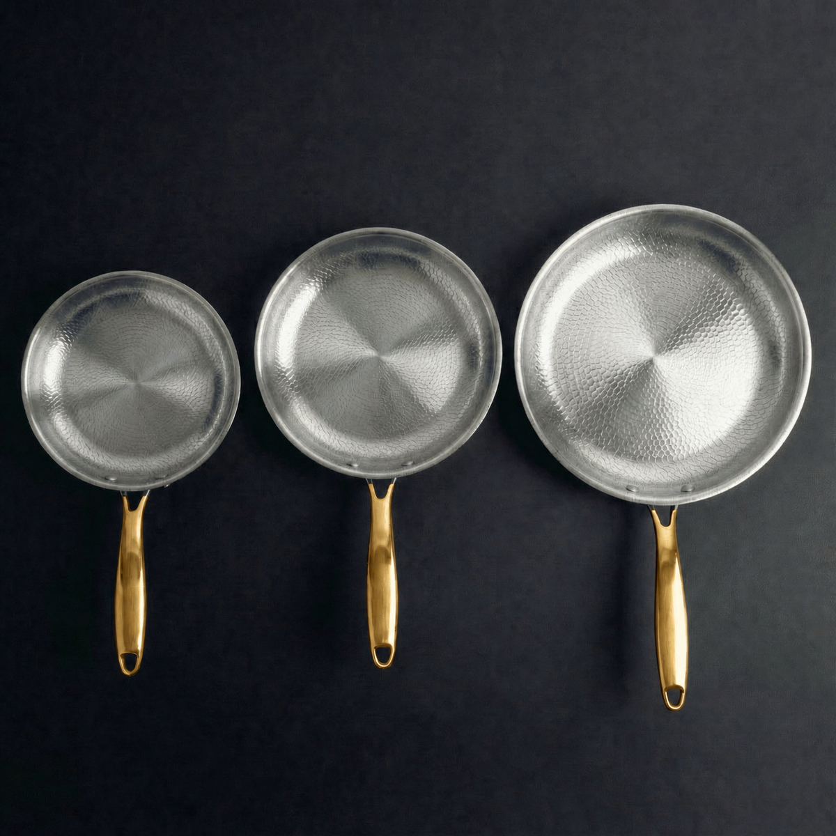 Hand-Hammered Titanium Pan - 3-piece set I Limited Edition