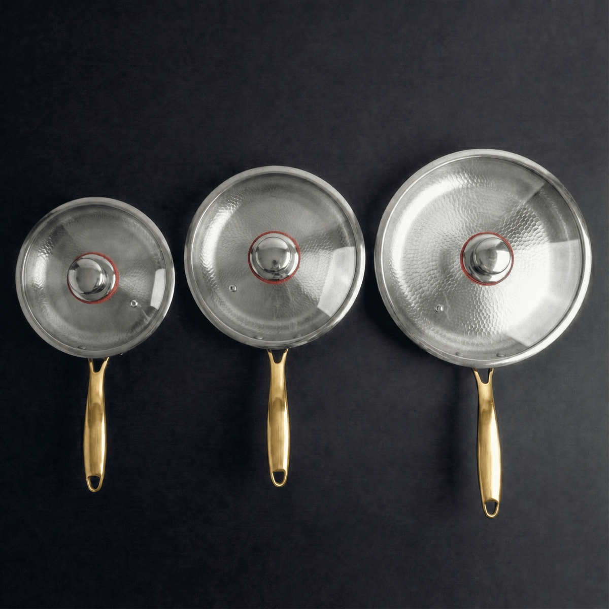 Hand-Hammered Titanium Pan - 3-piece set I Limited Edition