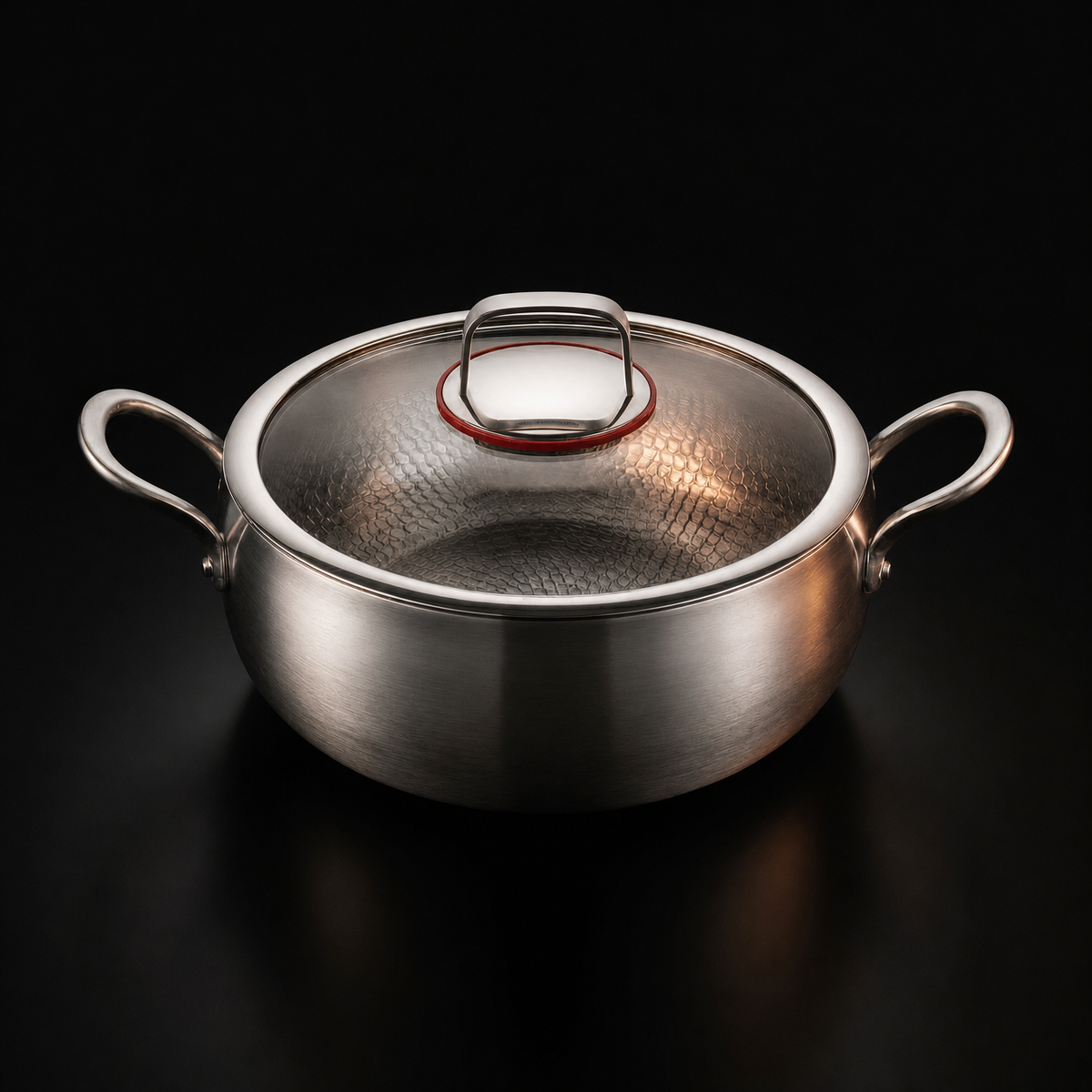 Hand-Hammered Deep Titanium Pot | World Cup 26