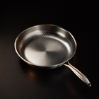 Hand-Hammered Titanium Frying Pan Bundle with 2 Lids (5 Sizes, 8–12 Inch)