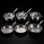 Okura titanium complete kitchen set with three lids