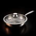 Hand-Hammered Titanium Stir-Fry Set with 1 Lid (8, 8 & 10 Inch)