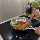 Hand-Hammered Titanium Wok Pan with Flat Base