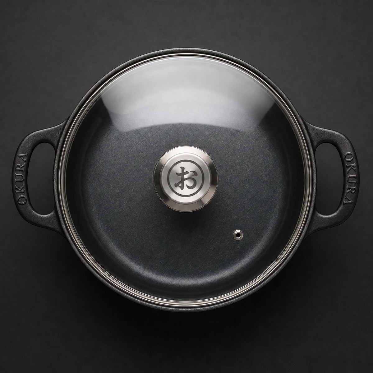Cast Iron Casserole Pan with Glass Lid