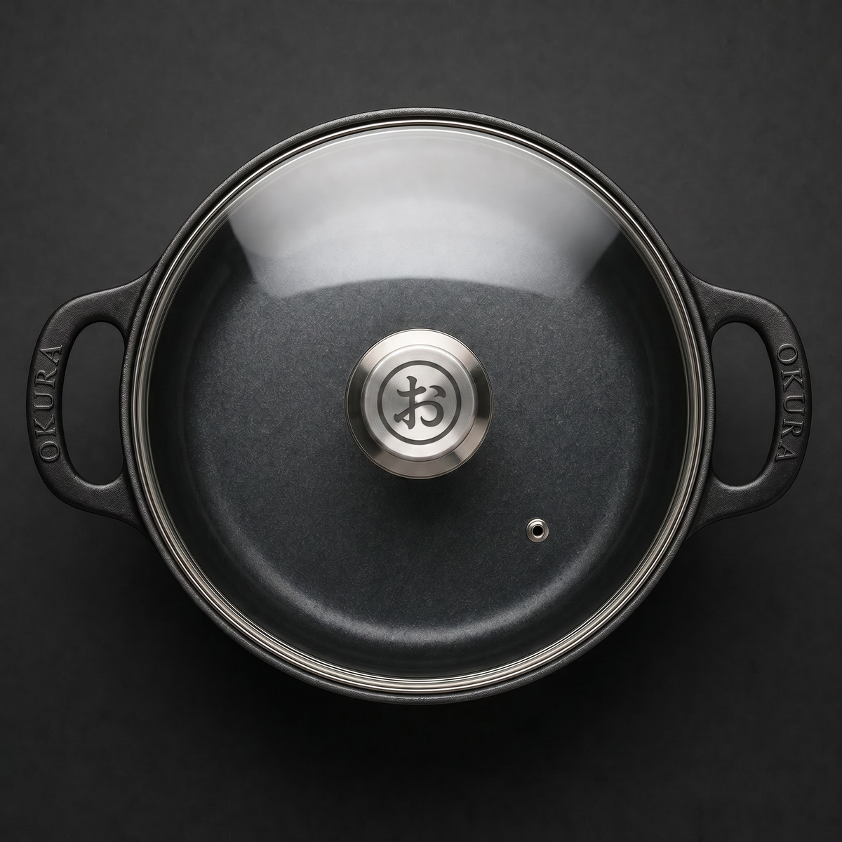 Enameled Cast Iron Casserole Pan with Glass Lid