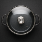 Enameled Cast Iron Casserole Pan with Glass Lid