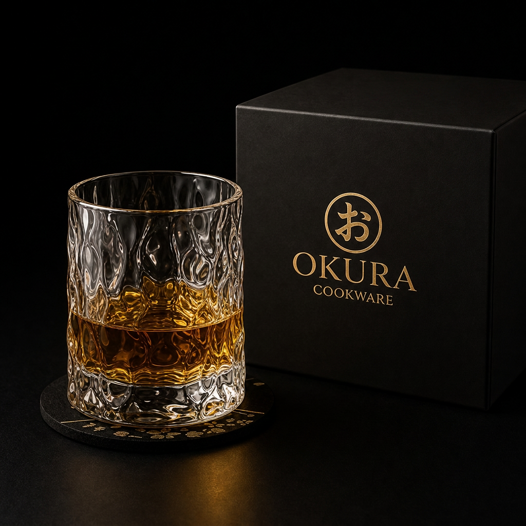 Japanese Edo Kiriko Glacier-Cut Crystal Whisky Glass