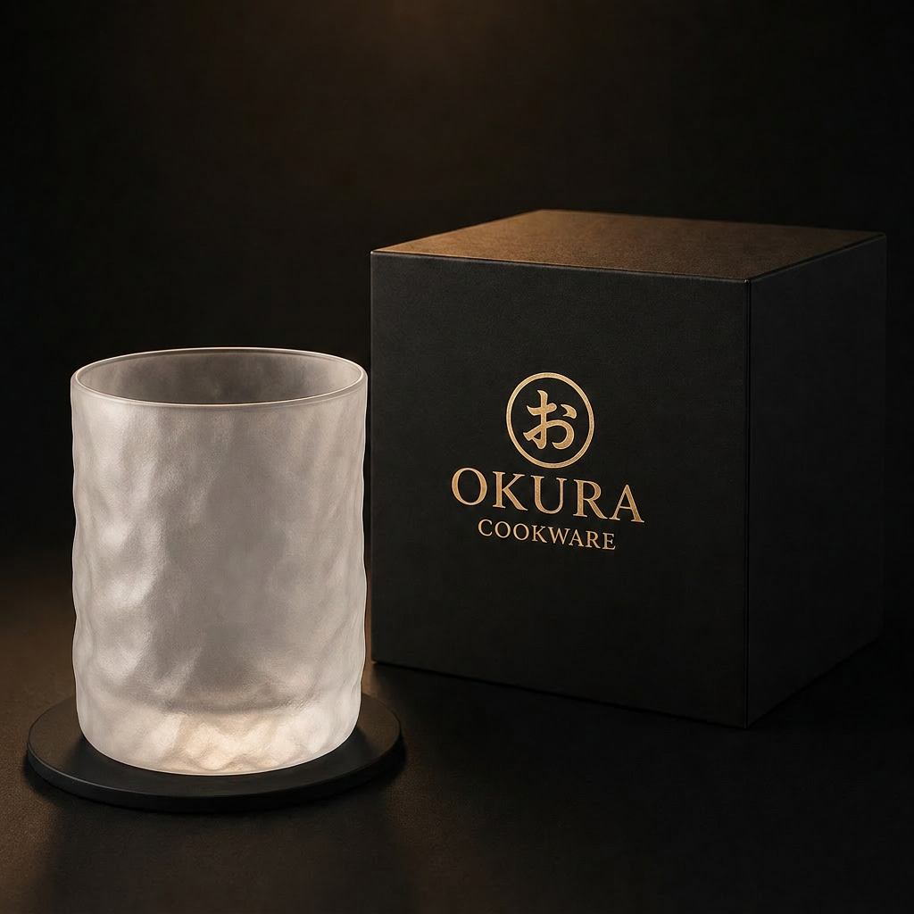 Japanese Edo Kiriko Glacier-Cut Crystal Whisky Glass