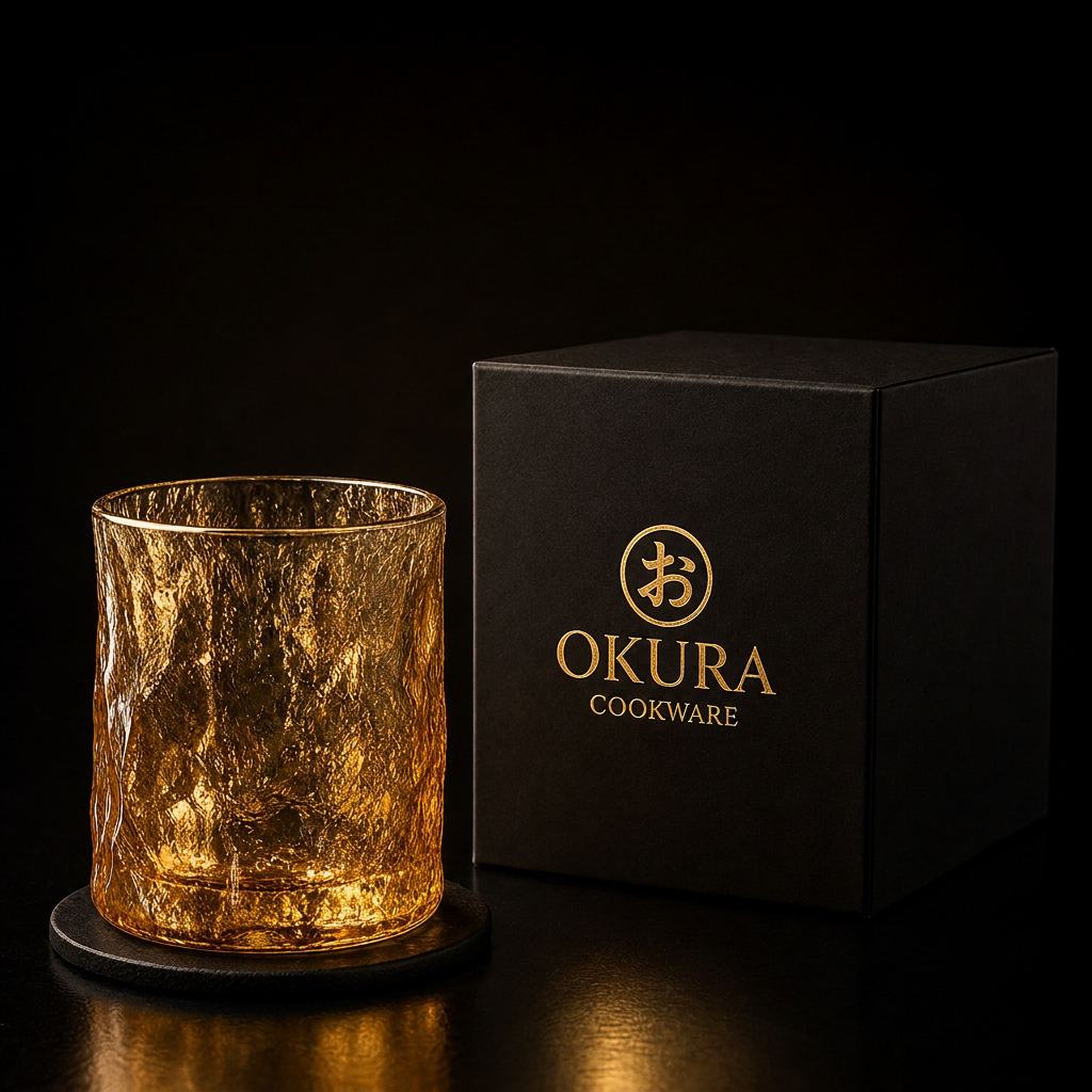 Japanese Edo Kiriko Glacier-Cut Crystal Whisky Glass