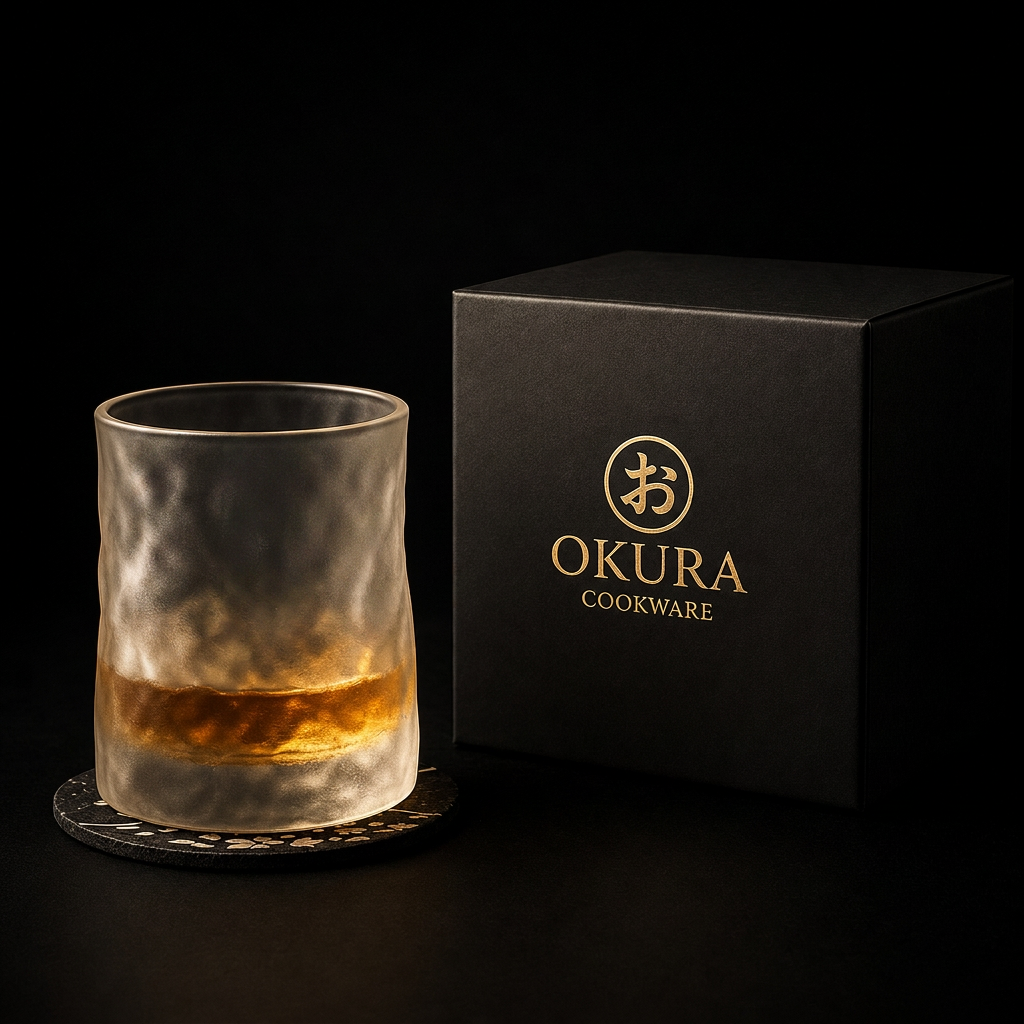 Japanese Edo Kiriko Glacier-Cut Crystal Whisky Glass