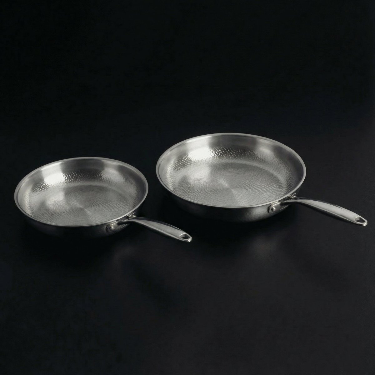 Hand-Hammered Titanium Pan Duo Set – Okura Cookware