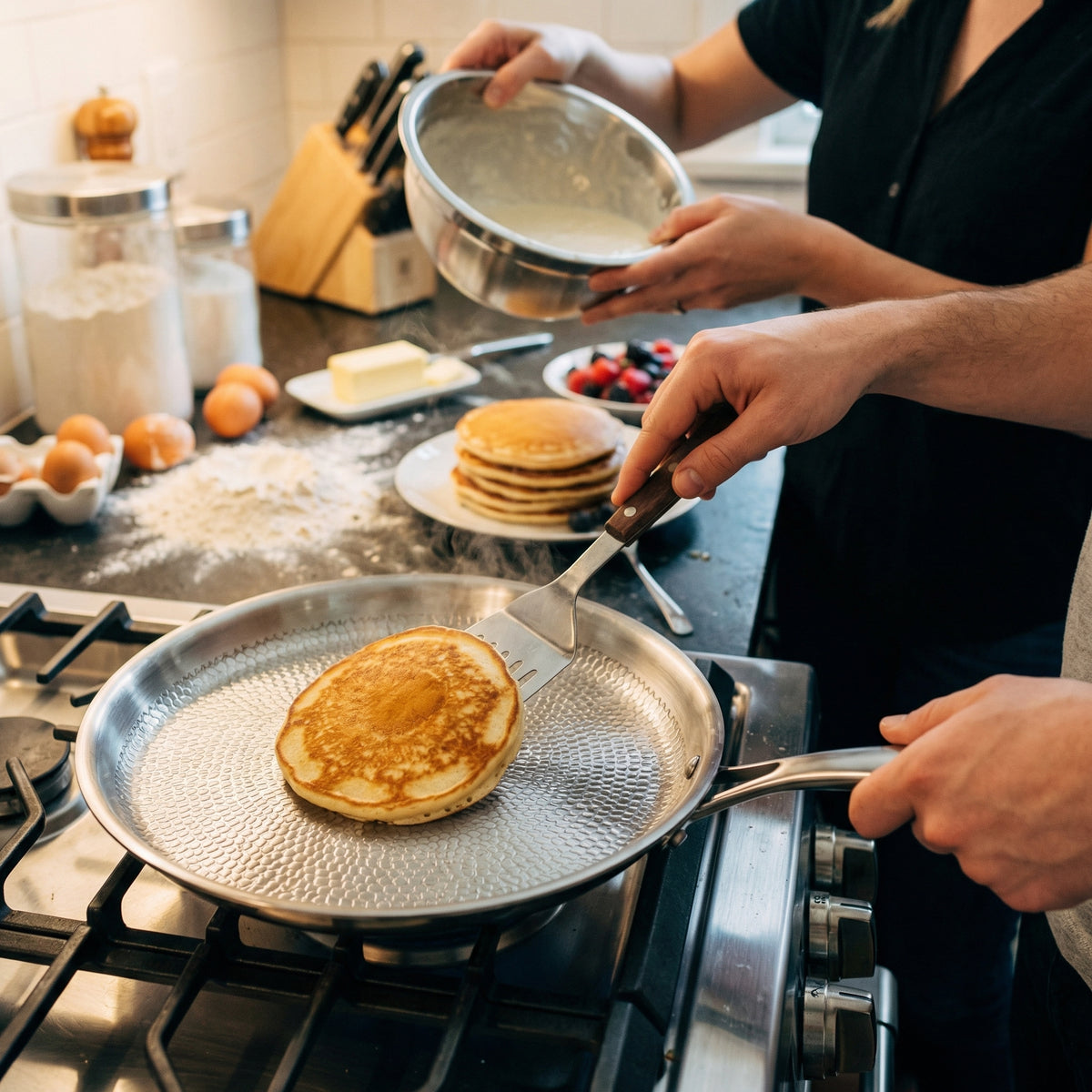 Hand-Hammered Titanium Crêpe Pan