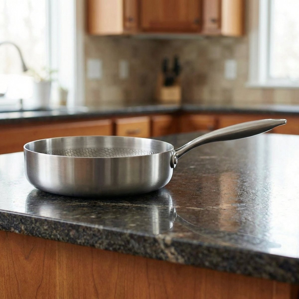 Hand-Hammered High-Wall Titanium Pan – Okura Cookware