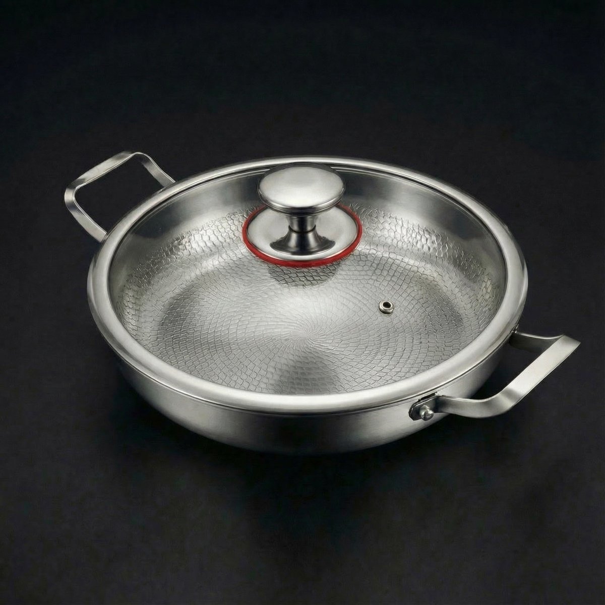 Hand-Hammered Titanium Pan with Two Handles – Okura Cookware