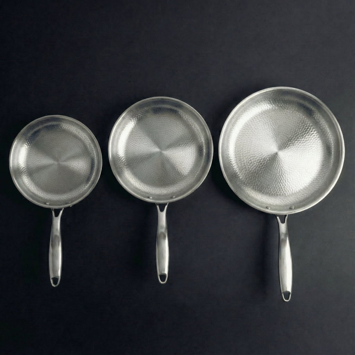 First Titanium Pan Hand-Hammered Titanium Pan - 3-piece set – Okura Cookware