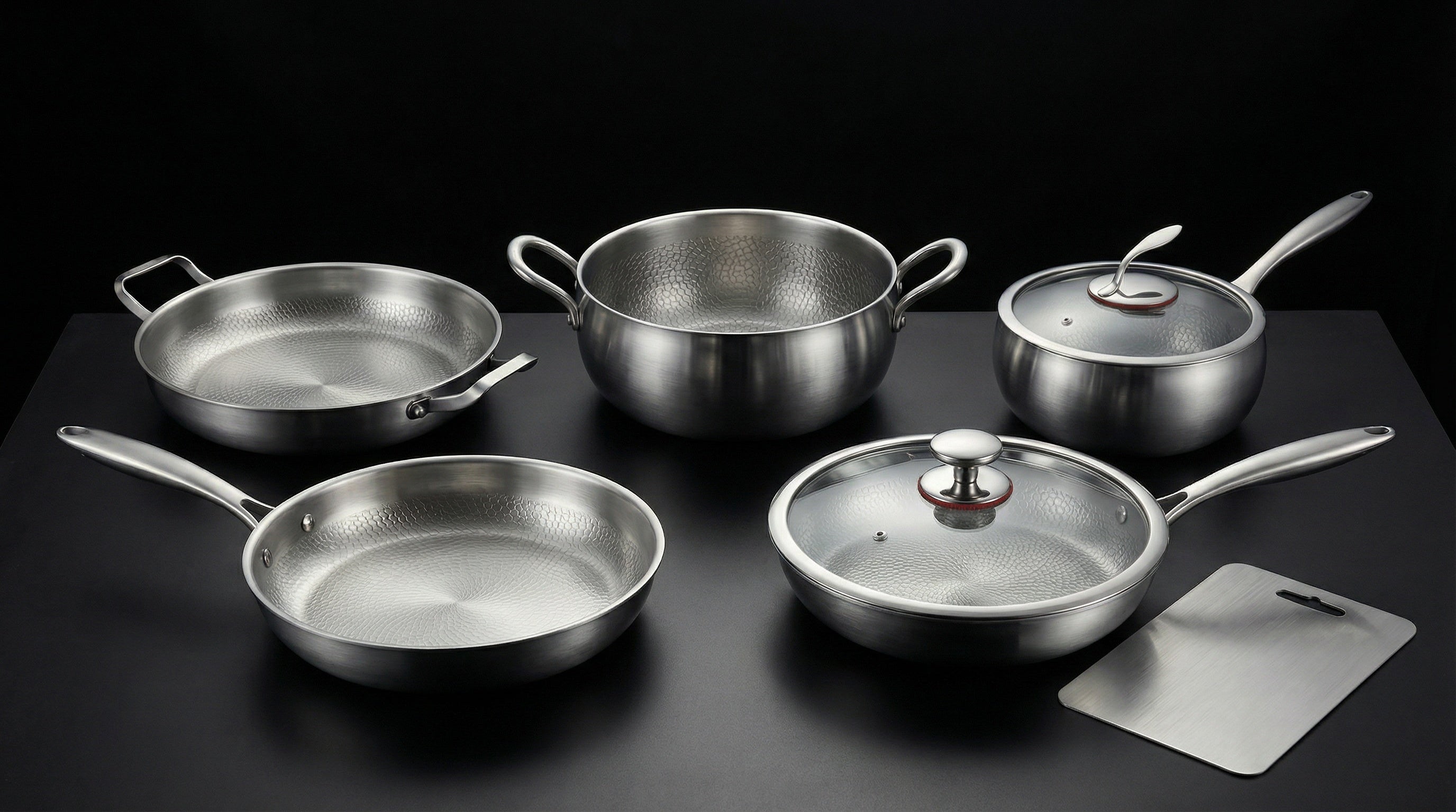 Hand-Hammered Titanium Pan with Two Handles – Okura Cookware