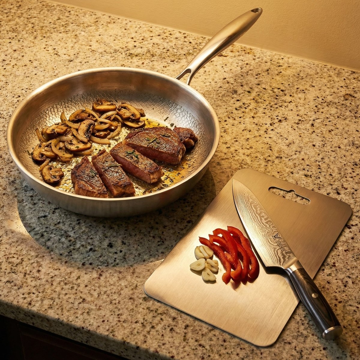 Hand-Hammered Titanium Cooking & Preparation Set – Okura Cookware