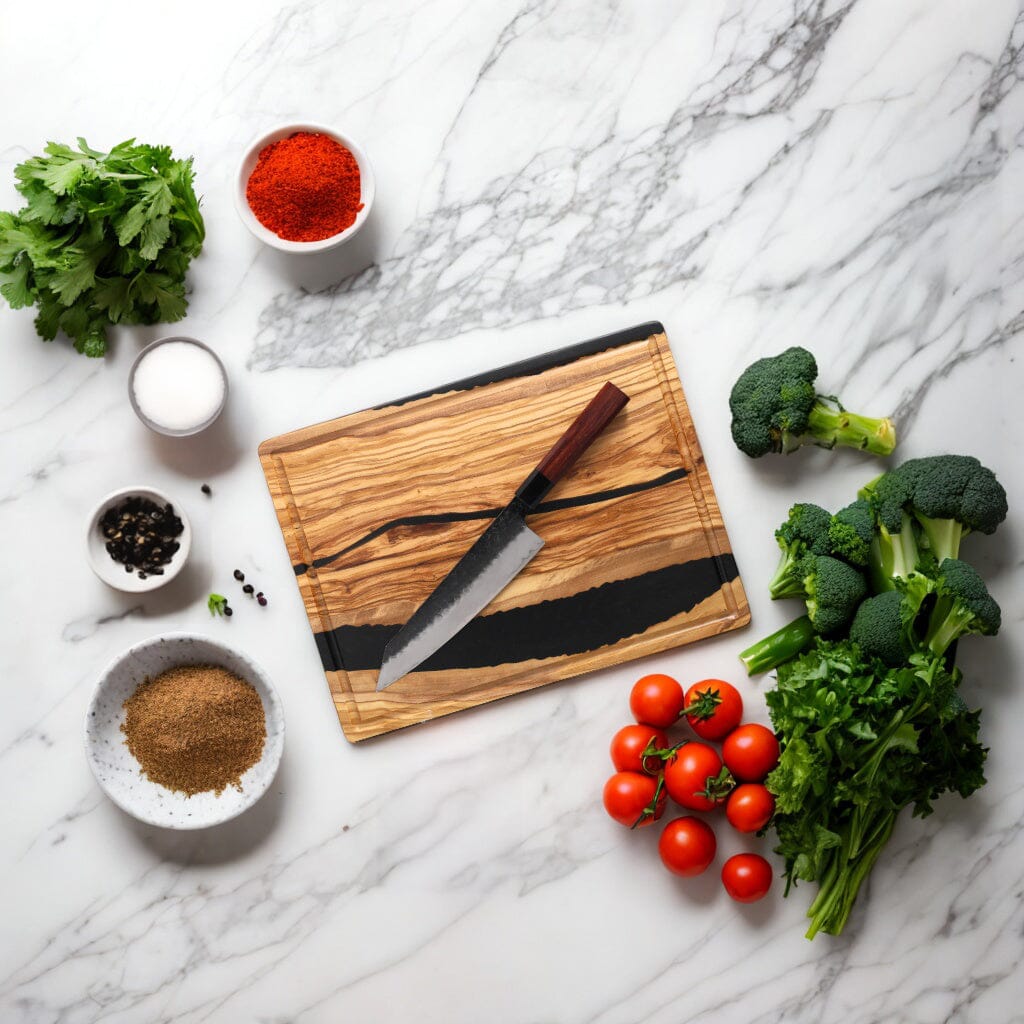 Japanese Hammered Damascus Chef’s Knife – 7.9 inch (20 cm) Balanced Profile