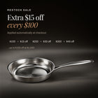 Restock Sale: extra $15 off every $100, up to $150 off at $1,000, applied automatically at checkout